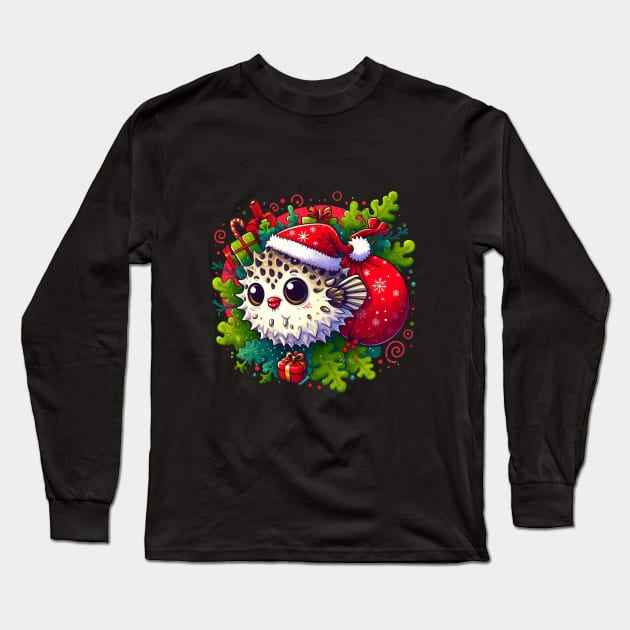 Puffer Christmas Long Sleeve T-Shirt by BukovskyART